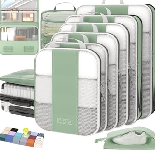 OlarHike 10 Set Compression Packing Cubes for Travel Essentials