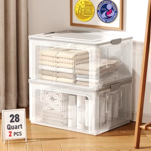 OlarHike 28QT Stackable Storage Bins with Lids