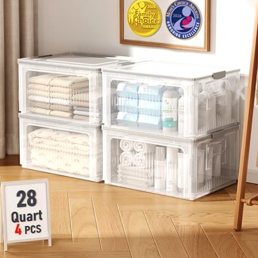 OlarHike 28QT Stackable Storage Bins with Lids