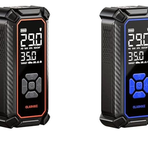 OlarHike Cordless Tire Inflator 2-Pack Bundle (Gray & Blue)