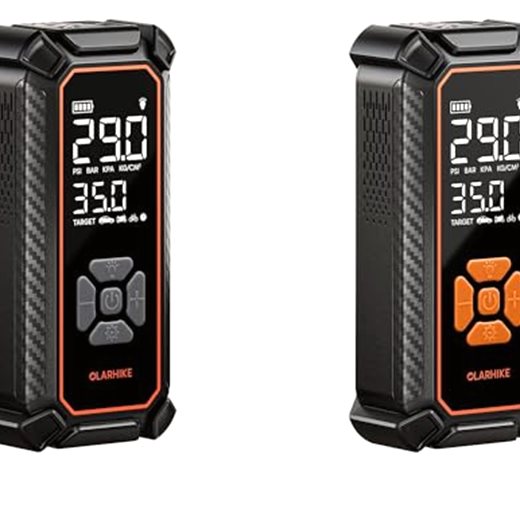 OlarHike Cordless Tire Inflator 2-Pack Bundle (Gray & Orange)