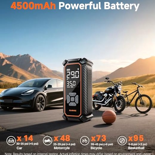 OlarHike Cordless Tire Inflator Portable Air Compressor